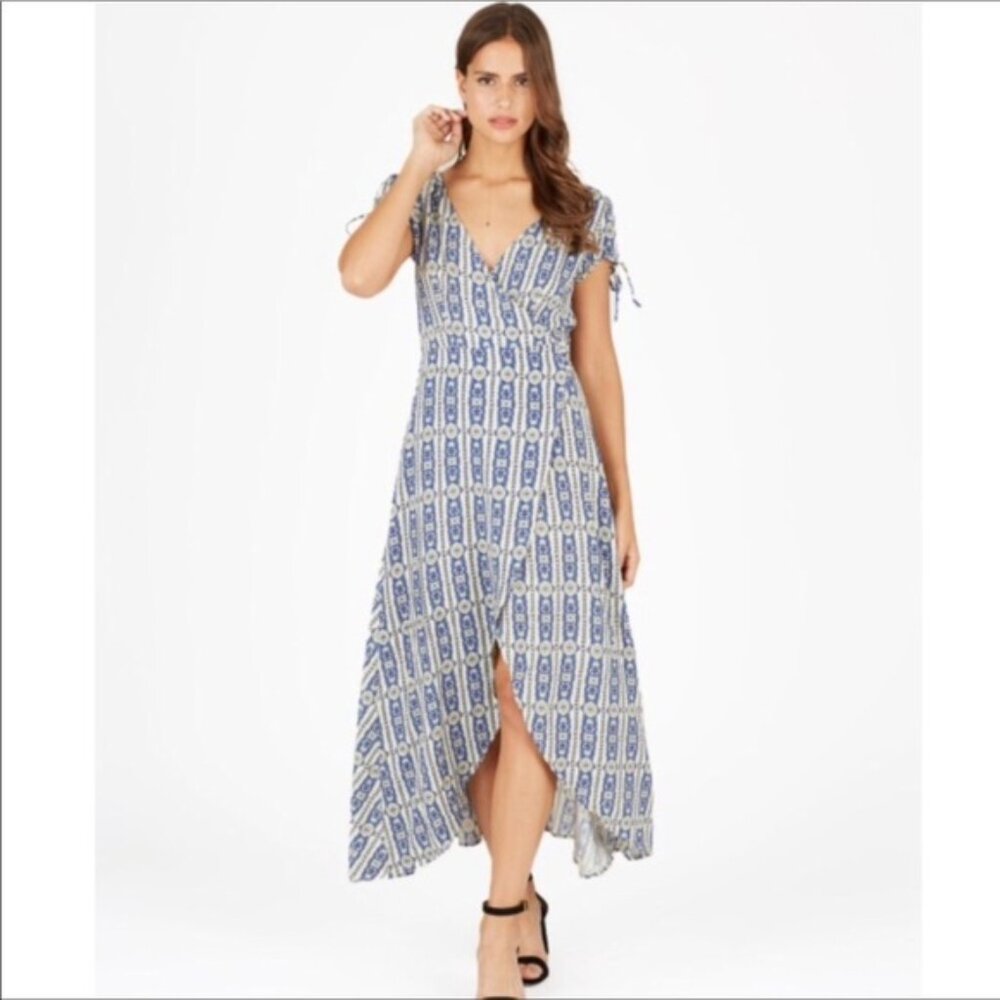 Cleobella wrap print maxi dress